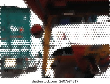 colourful dot vector illustration as per background