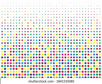 Colourful dots. Bright dotted pattern. Vector illustration