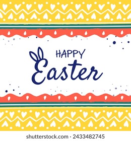 Colourful Easter egg pattern. Concept of a greeting card. Background design. Vector illustration