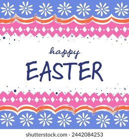 Colourful Easter egg pattern. Concept of a greeting card. Background design. Vector illustration
