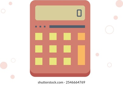 Colourful Editable Calculator Icon Vector for Cute Journaling Study and Working