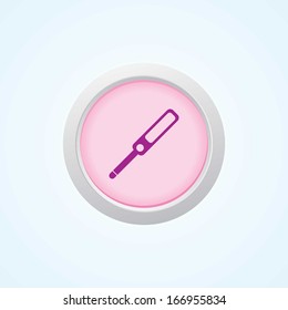 Colourful editable icon of A pregnancy test wand On Button.