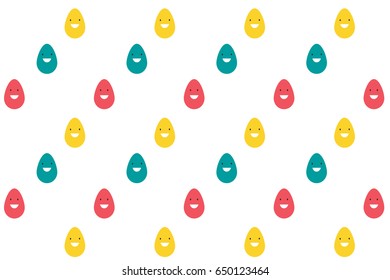Colourful eggs textured modern vector clean simple editable pattern