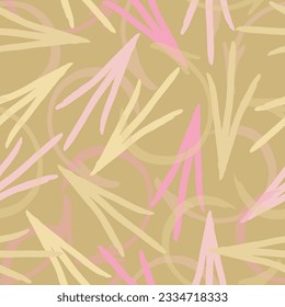 Colourful elements on dark purple wall. Grunge urban repeated backdrop for wrapping paper