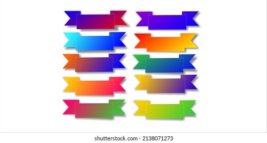 gráfico vectorial de diseño de pancartas vacías coloridas