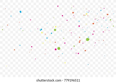 Colourful explosion of confetti. Grainy glitter and sprinkles. Abstract holiday illustration. Isolated on background. Abstract textured isolated on background. Vector.