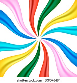colourful fabric ribbon background concept