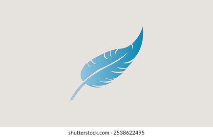 Colourful feather icon vector design for use.