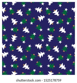 Colourful Festive Christmas Holiday seamless pattern/print background in vector - Suitable for Packaging, web design, graphics, fashion textiles, wallpaper and etc.
