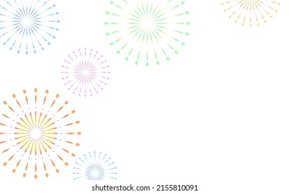 Colourful fireworks background material, copy space.