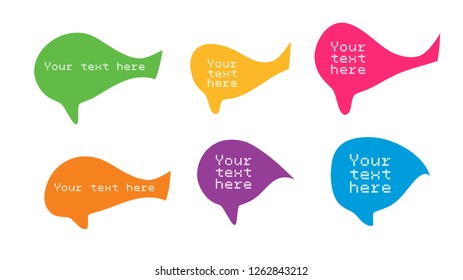 Colourful fish like speech bubbles in vector graphics