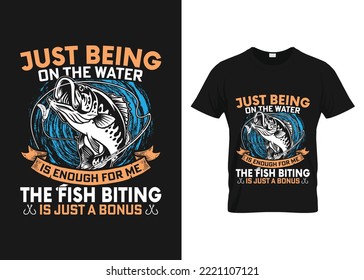 Colourful Fishing T Shirt Design For Fish Lover: Best Custom Vector Design T Shirt For Fishing