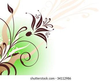 Colourful floral background