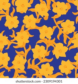 Colourful Floral seamless pattern background for fashion textiles, graphics, backgrounds and crafts