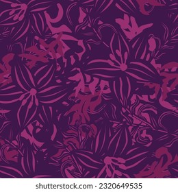 Colorido fondo de patrón sin costura floral para textiles de moda, gráficos, antecedentes y artesanías