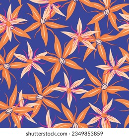 Colourful Floral seamless pattern design for fashion textiles, graphics, backgrounds and crafts