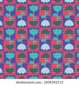 Design de padrão sem emenda floral colorido