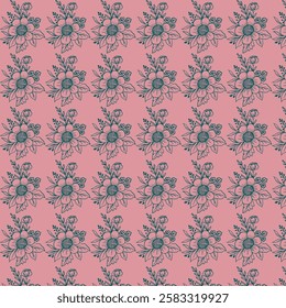 a colourful flower pattern design