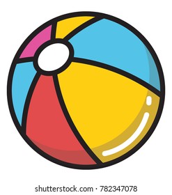 A colourful football flat vector icon design