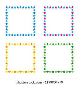 colourful frame border design for brochure invitation business card gift card 
