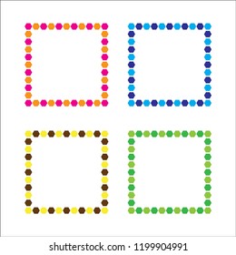 colourful frame border design for brochure invitation business card gift card 