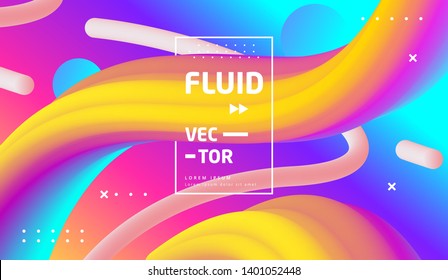 Farbiger geometrischer Hintergrund. Zusammensetzung der flüssigen Formen. Abstrakter Hintergrund mit violettem und blauem Farbverlauf. kurvig, gewellt, fließend, unregelmäßig. geeignet für Hintergrund, Landing-Page.