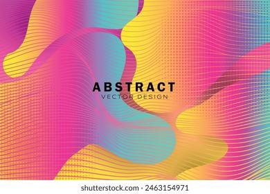 Colourful geometric background. Liquid colour background design. Fluid shapes composition
