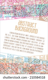 Colourful geometric background. There is place for your text in the center.