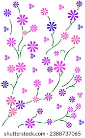 Farbiges Muster für geometrisches Blumendesign 