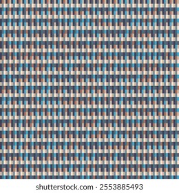 Colourful geometric seamless vector pattern with tiled rectangle texture. Great for fashion fabrics, interior design, wallpaper and print projects.