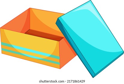 A colourful gift box on white background illustration