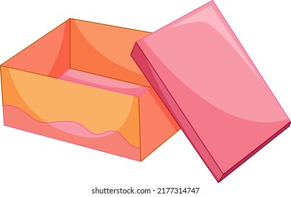 A colourful gift box on white background illustration