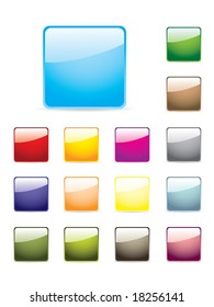 Colourful glossy buttons