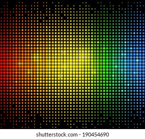 Colourful glowing dots matrix background. Vector illustration in EPS10 with transparencies. High-res jpg included