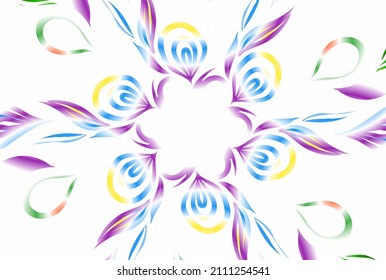color gradiente arte círculo de flor patrón de flor de batik tradicional ornamento étnico para anuncios de fondo de papel de pared pegatina o ropa
