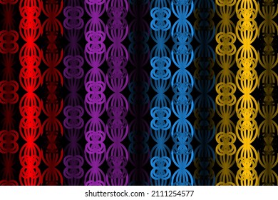 colourful  gradient art circle flower pattern of traditional batik ethnic  ornament for wallpaper background ads sticker or clothing