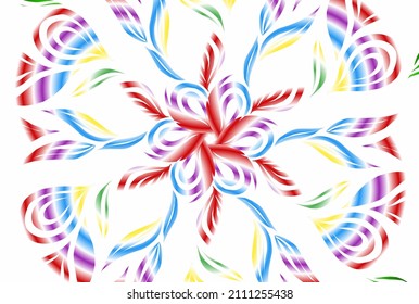 colourful  gradient art circle flower pattern of traditional batik ethnic  ornament for wallpaper background ads sticker or clothing