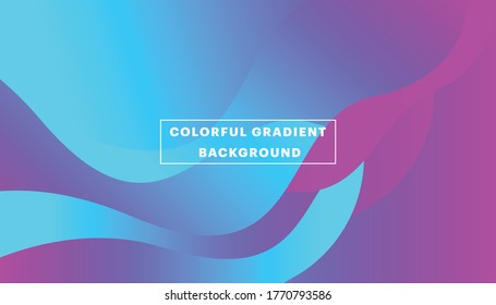 Colourful gradient background fluid effect template