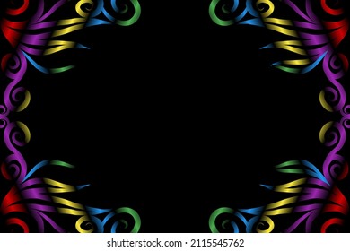 colourful  gradient flower art pattern of traditional batik ethnic  ornament for wallpaper background ads sticker or clothing