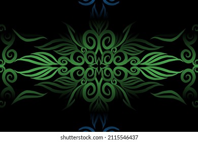colourful  gradient flower art pattern of traditional batik ethnic  ornament for wallpaper background ads sticker or clothing
