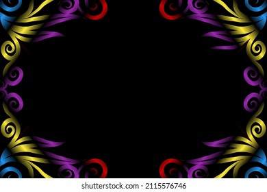 colourful  gradient flower art pattern of traditional batik ethnic  ornament for wallpaper background ads sticker or clothing