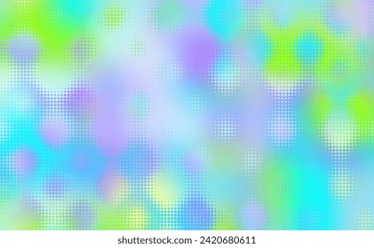 Colourful gradient halftone dots background. Vector illustration. Abstract grunge dots on black background