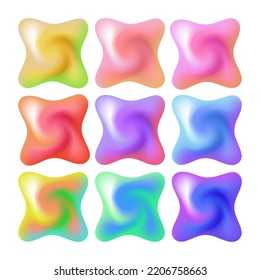 Colourful Gradient Icon . Liquid vector form