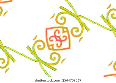 motif d'art de ligne de gradient coloré de la culture indonésienne traditionnel tenun batik ornement ethnique de dayak pour arrière-plan annonces de fond d'écran