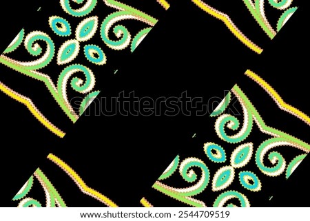 colourful gradient line art pattern of indonesian culture traditional tenun batik ethnic dayak ornament for wallpaper ads background
