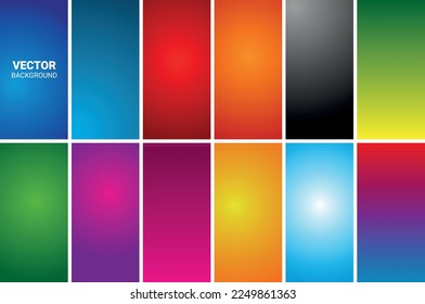 Colourful gradient set collection. Vector illustration