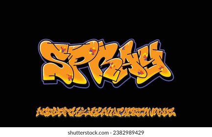 Colourful Graffiti Font, this font can be used for logos and it looks perfect for short phrases and taglines