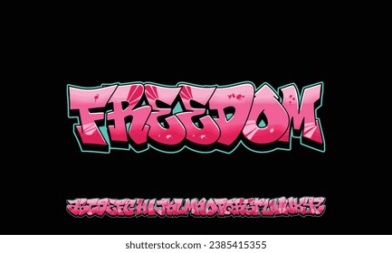 Colourful Graffiti Font, this font can be used for logos and it looks perfect for short phrases and taglines