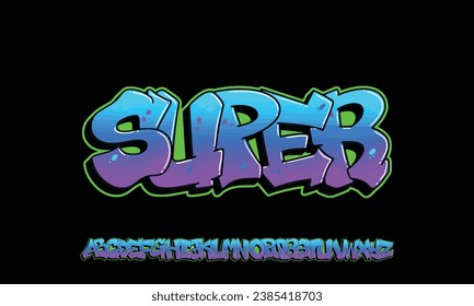 Colourful Graffiti Font, this font can be used for logos and it looks perfect for short phrases and taglines