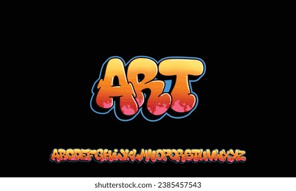 Colorido Graffiti Font, este tipo de letra se puede usar para logotipos y es perfecto para frases cortas y etiquetas